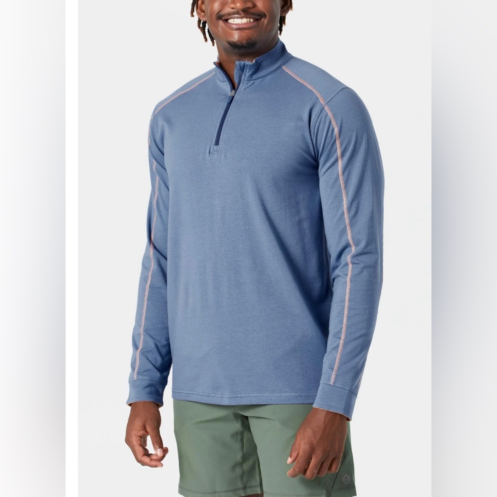 Tasc Men’s Carrollton Organic Cotton/Viscose from Bamboo 1/4 Zip Size XL